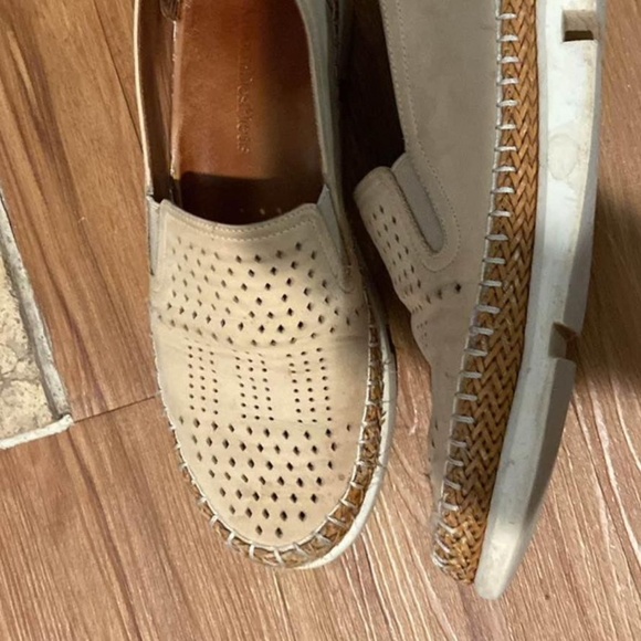 L'AMOUR DES PIEDS Stazzema Platform Slip-On Leather Shoes dsize 10m   Beige Nubu - Picture 4 of 5